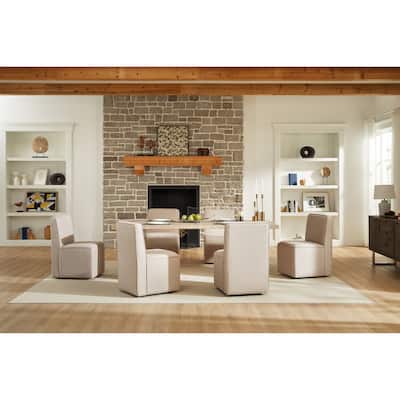 Modern 2 Piece Kitchen Dining Chair Set with Hidden Casters, Stain Resistant, Waterproof for Dining Room Kitchen Living Room