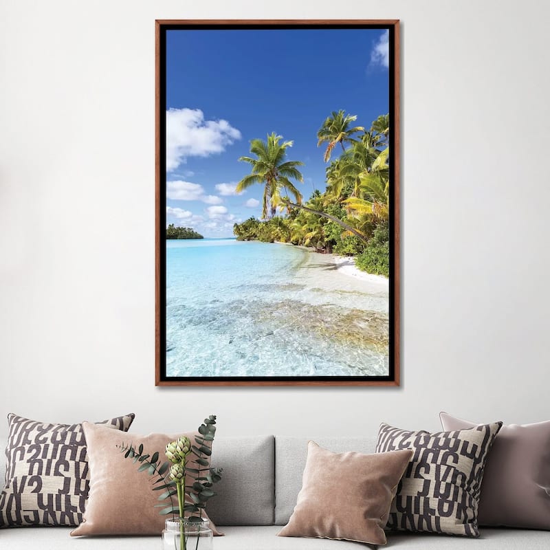 "Dream Beach On One Foot Island, Cook Islands" by Matteo Colombo Framed
