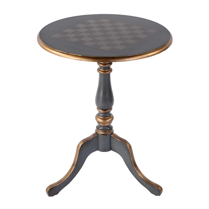 Colbert 22 in. W Round Wood Pedestal Game/Accent Table
