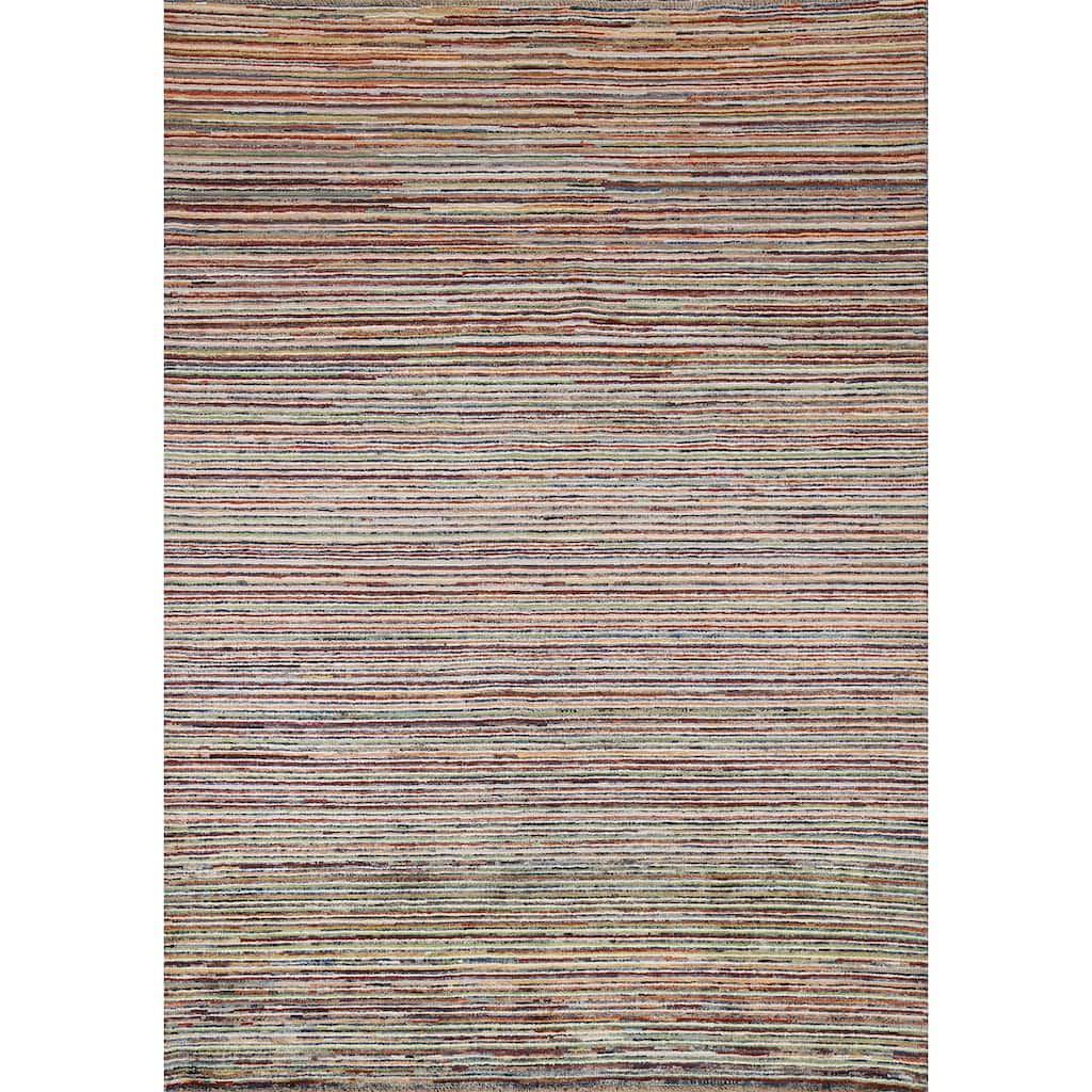 Contemporary Gabbeh Kashkoli Area Rug Wool Hand-knotted Bedroom Carpet - 4'9" x 6'4"