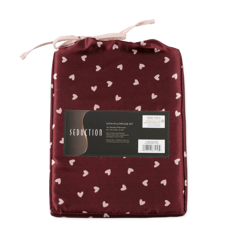 Seduction Satin L'amour Pillowcase Pair