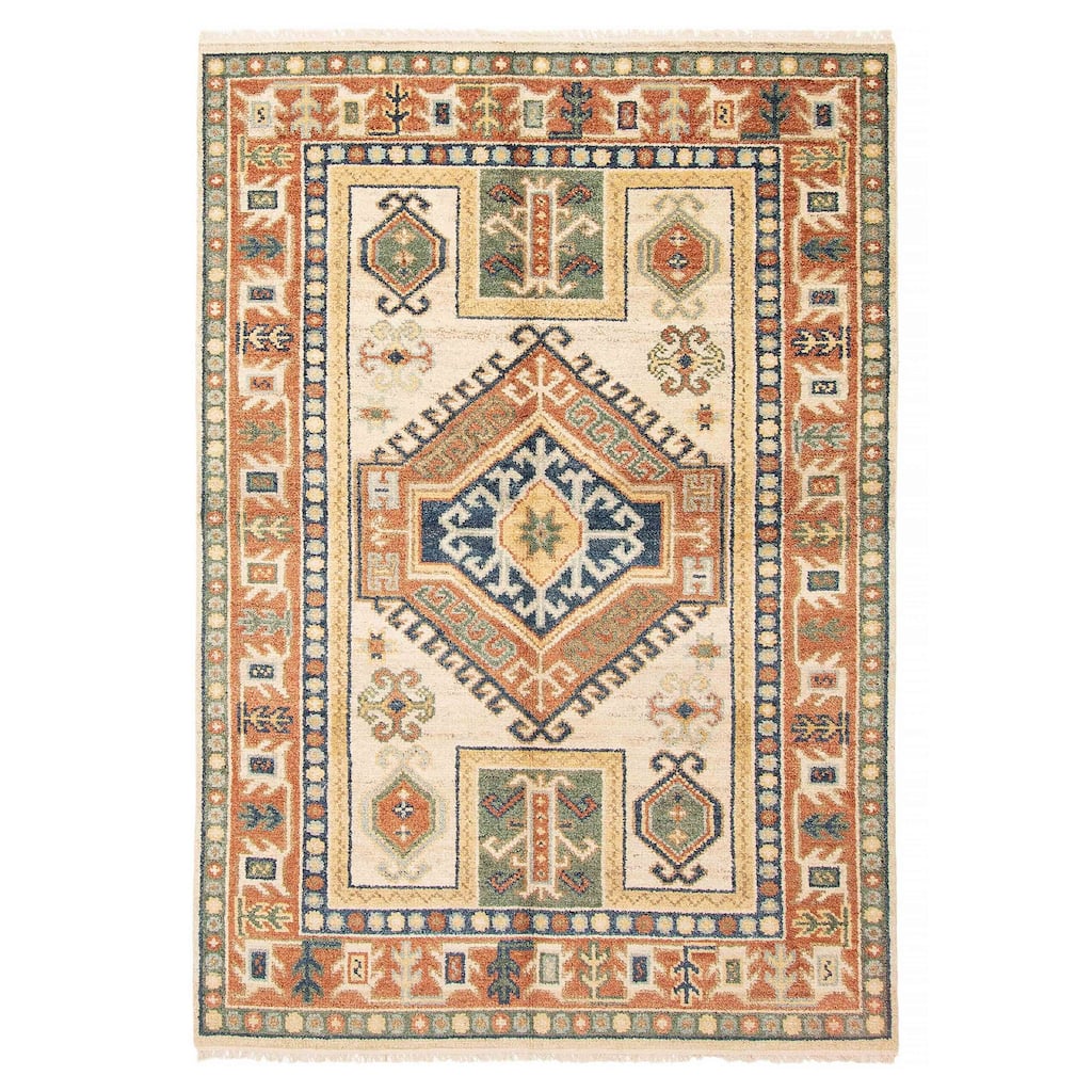 ECARPETGALLERY Hand-knotted Jules Serapi Cream Wool Rug - 5'4 x 7'10