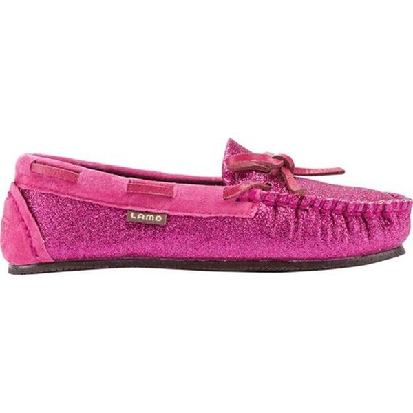pink glitter moccasins