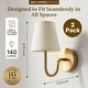 preview thumbnail 9 of 20, Bell + Howell Wall Light 2 Pack Smooth Fabric Rechargeable LED Wall Sconces Cordless Dimmable Touch Control