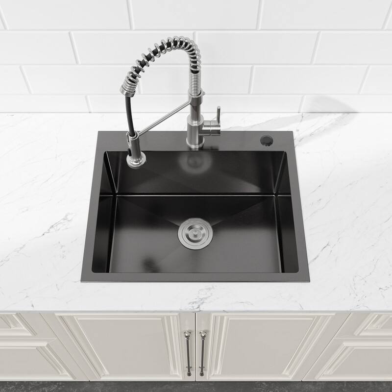 MEDUNJESS Stainless Steel drop in single bowl kitchen sink