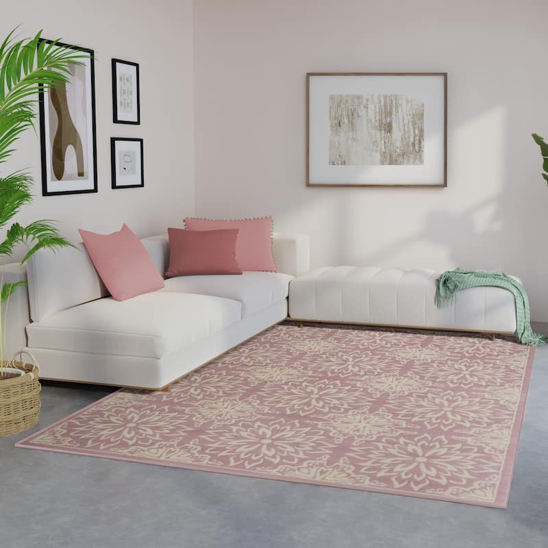 Nourison Jane Floral Medallion Indoor only Area Rug