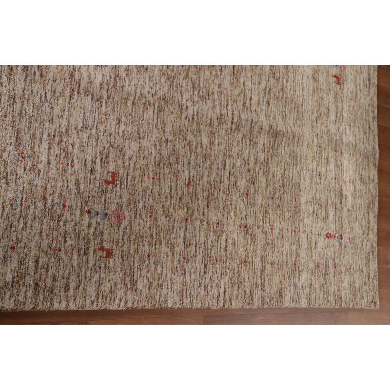 Gabbeh Area Rug Handmade Living Room Wool Carpet - 8'2"x 9'11"
