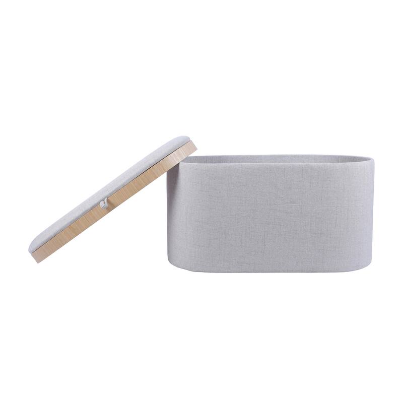 Modern Designs Ottoman with Reversible Tray Table Lid and Concealed Storage