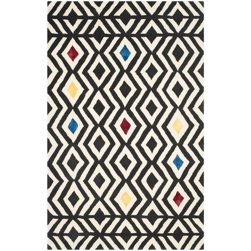 SAFAVIEH Handmade Soho Fabiola Diamond N.Z. Wool/ Viscose Rug