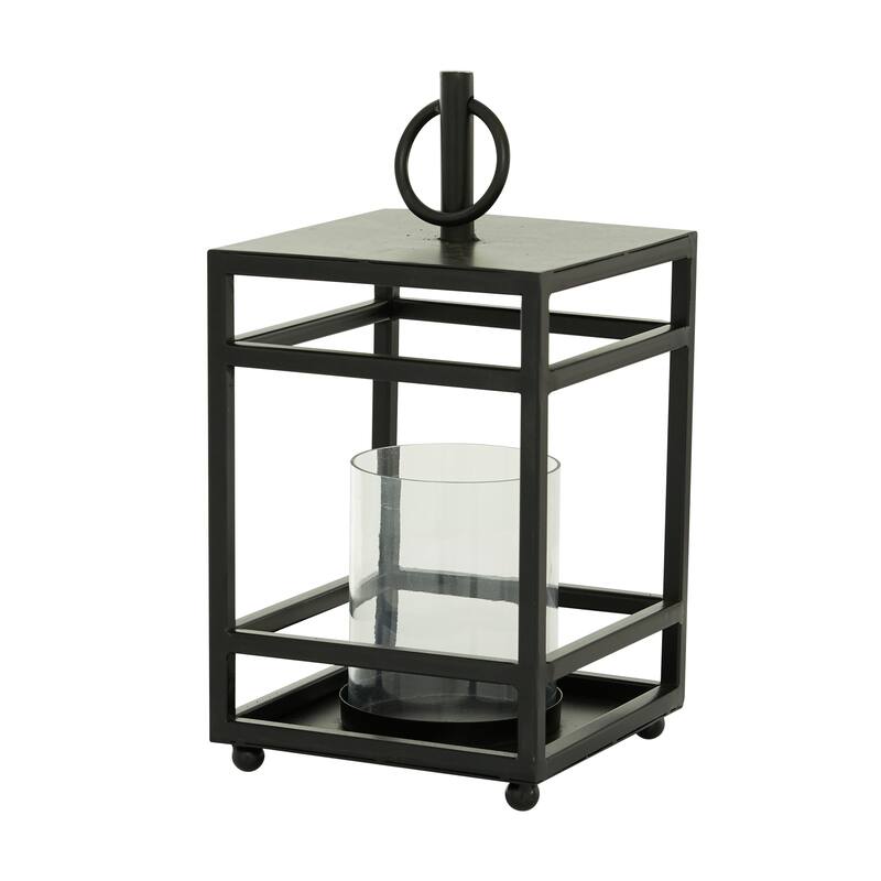 Black Metal Decorative Indoor Outdoor Candle Lantern