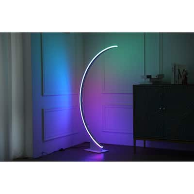 Half-Moon 56" Full-Arched Led Floor Lamp, Rgb Party/Mood Light - 56