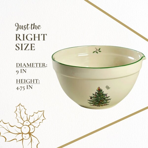 Spode Christmas Tree Mixing Bowl with Spout - 9