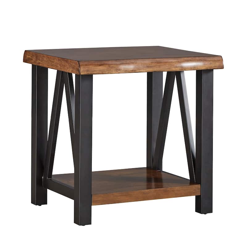 Banyan Live Edge Wood and Metal Accent Tables by iNSPIRE Q Artisan - End Table