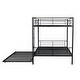 preview thumbnail 14 of 47, 2 In 1 Full over Full Metal Bunk Bed With Trundle,Save Space