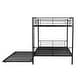 preview thumbnail 14 of 14, Black Full Over Full Metal Bunk Bed with Trundle & Able to Split