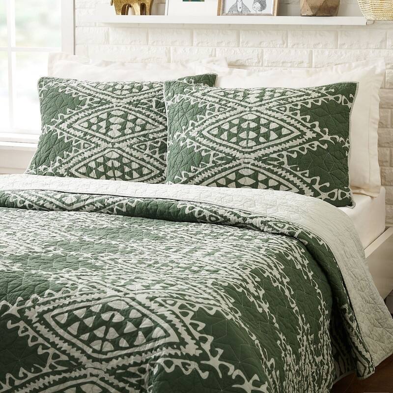 Aisha Lightweight All Seasons Cotton Quilt Set by Jungalow - Twin - Twin XL