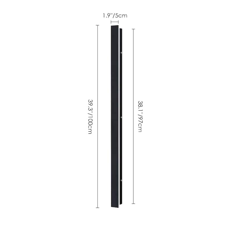 Modern Linear Strip Acrylic Integrated LED 3000K Warm Light IP65 Waterproof Outdoor Wall Lights