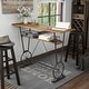 preview thumbnail 11 of 14, Furniture of America Lodz Rustic Metal 47-inch Open Shelf Bar Table