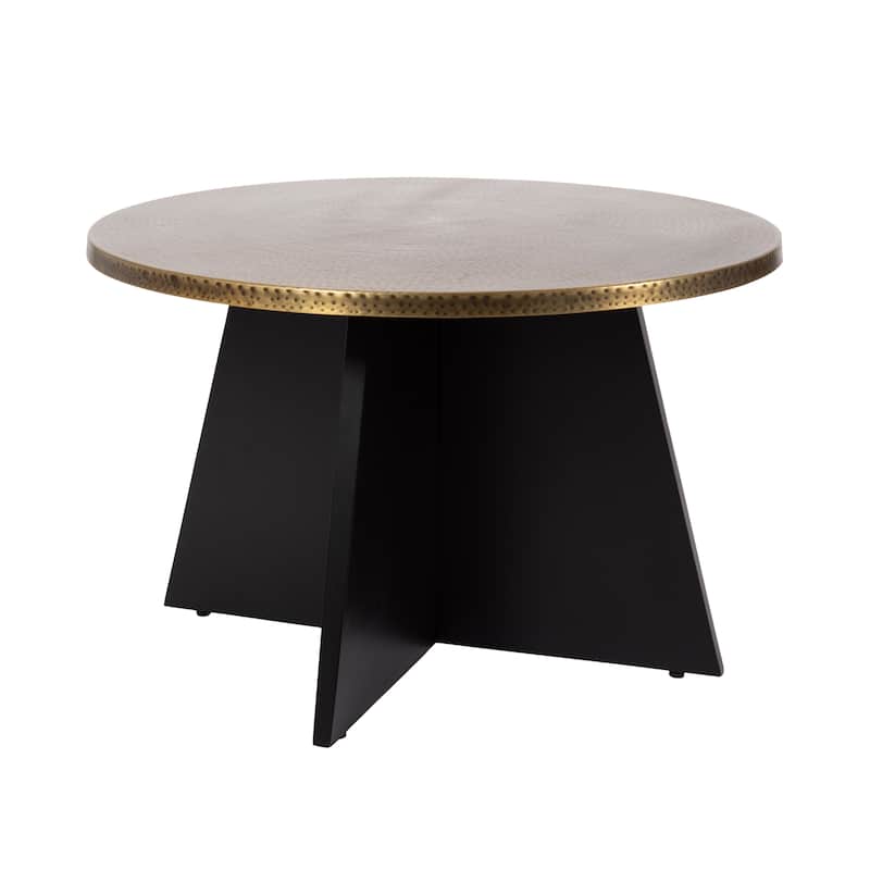 Kate and Laurel Batista Coffee Table - 28x28x18 - 28x28x18 - Gold/Black