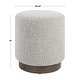 preview thumbnail 4 of 4, Upholstered Pouf Ottoman - 18" - Gray and Brown