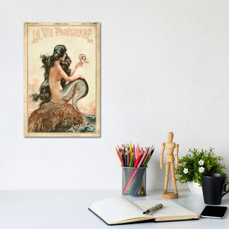iCanvas "1925 La Vie Parisienne Magazine Cover" by The Advertising Archives Canvas Print - 12x8x0.75