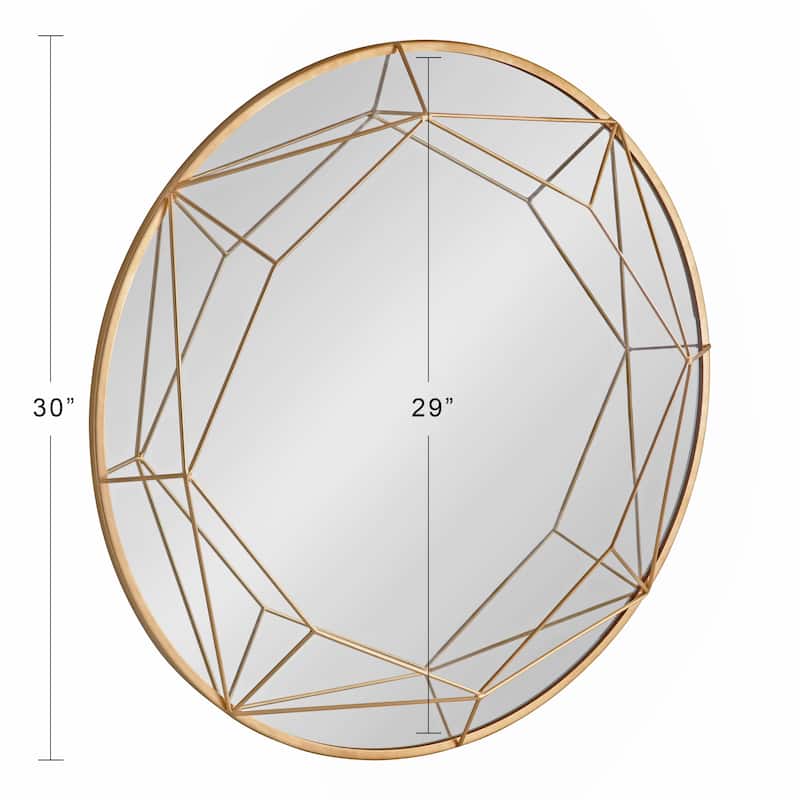 Kate and Laurel Keyleigh Round Metal Framed Wall Mirror