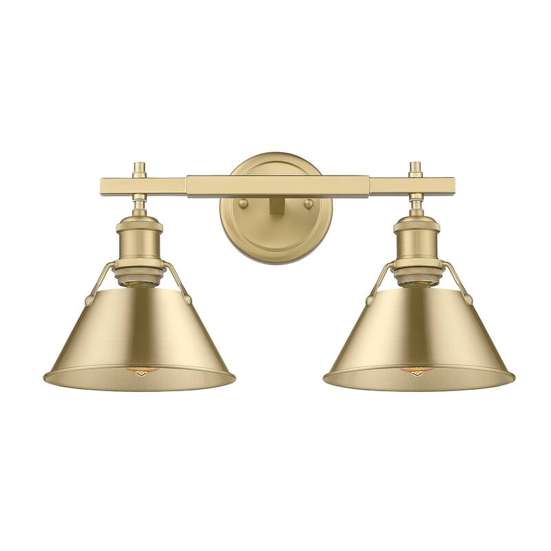 Orwell 2-Light Vanity Light in Brushed Champagne Bronze - Gold