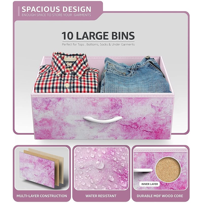 Dressers for Bedroom with 10 Drawers, Chest of Drawers for Bedroom