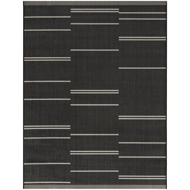 Xavier Modern Striped Indoor/Outdoor Area Rug