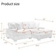preview thumbnail 114 of 141, Oversized Modular Sectional Sofa Set with Pillows for Living Room