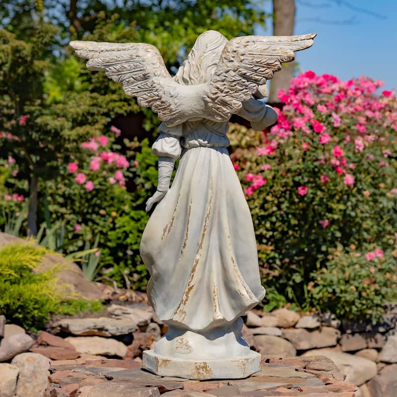 46 Inch Tall Magnesium Angel Statue with Billowing Dress
