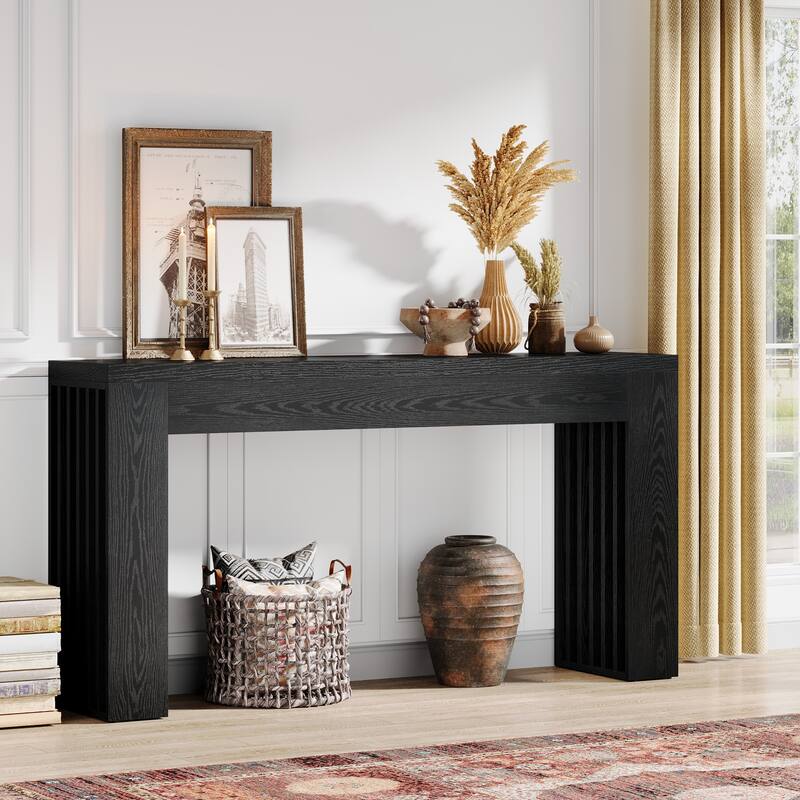 59-Inch Console Table for Living Room, Farmhouse Entryway Table