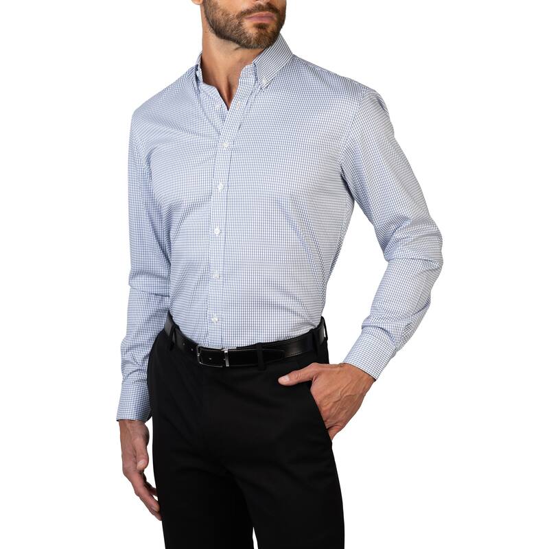 Chaps Men's Wrinkle-Resistant Plaid Dress Shirt - Slim Fit
