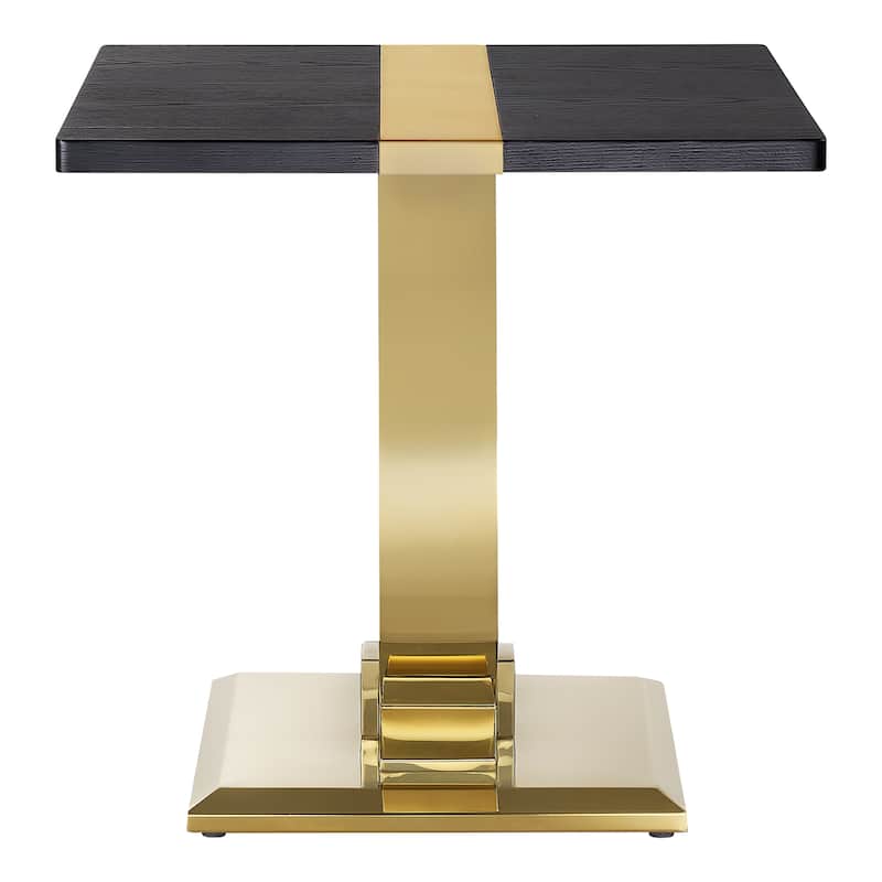 Furniture of America Carra Modern 3-Piece Stainless Steel O-Shaped Trestle Base Coffee Table Set