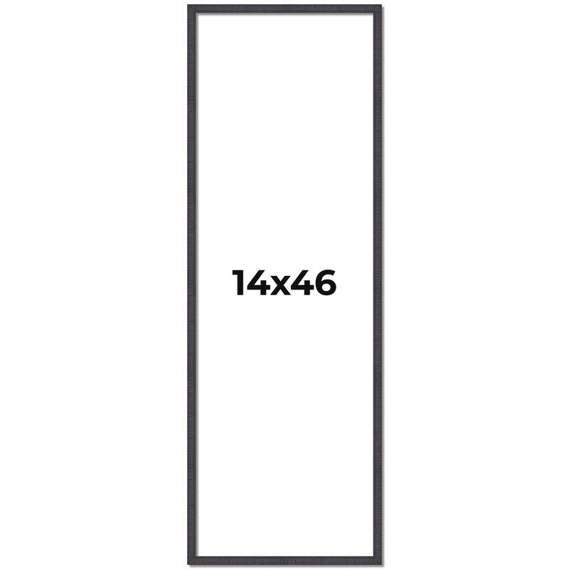 14x46 Frame Brown Solid Wood Picture Frame - Complete Modern Photo