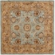 preview thumbnail 14 of 29, SAFAVIEH Handmade Heritage Mallory Traditional Oriental Wool Rug 6' Square - Blue/Gold - Square