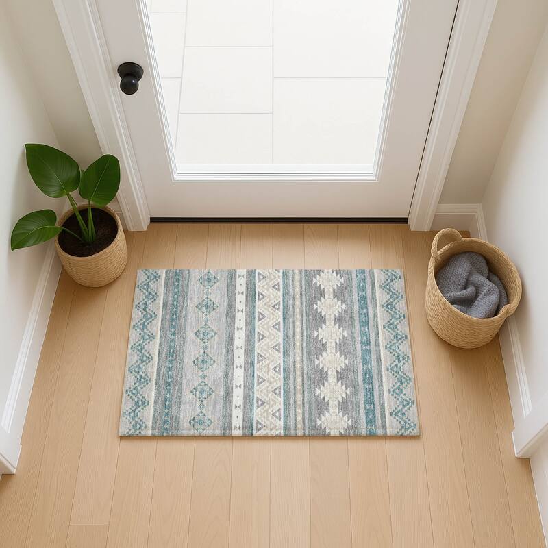 Machine Washable Indoor/ Outdoor Global Heston Chantille Rug