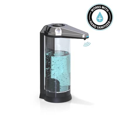 TOUCHLESS XL Soap & Sanitizer Dispenser - Chrome and Black