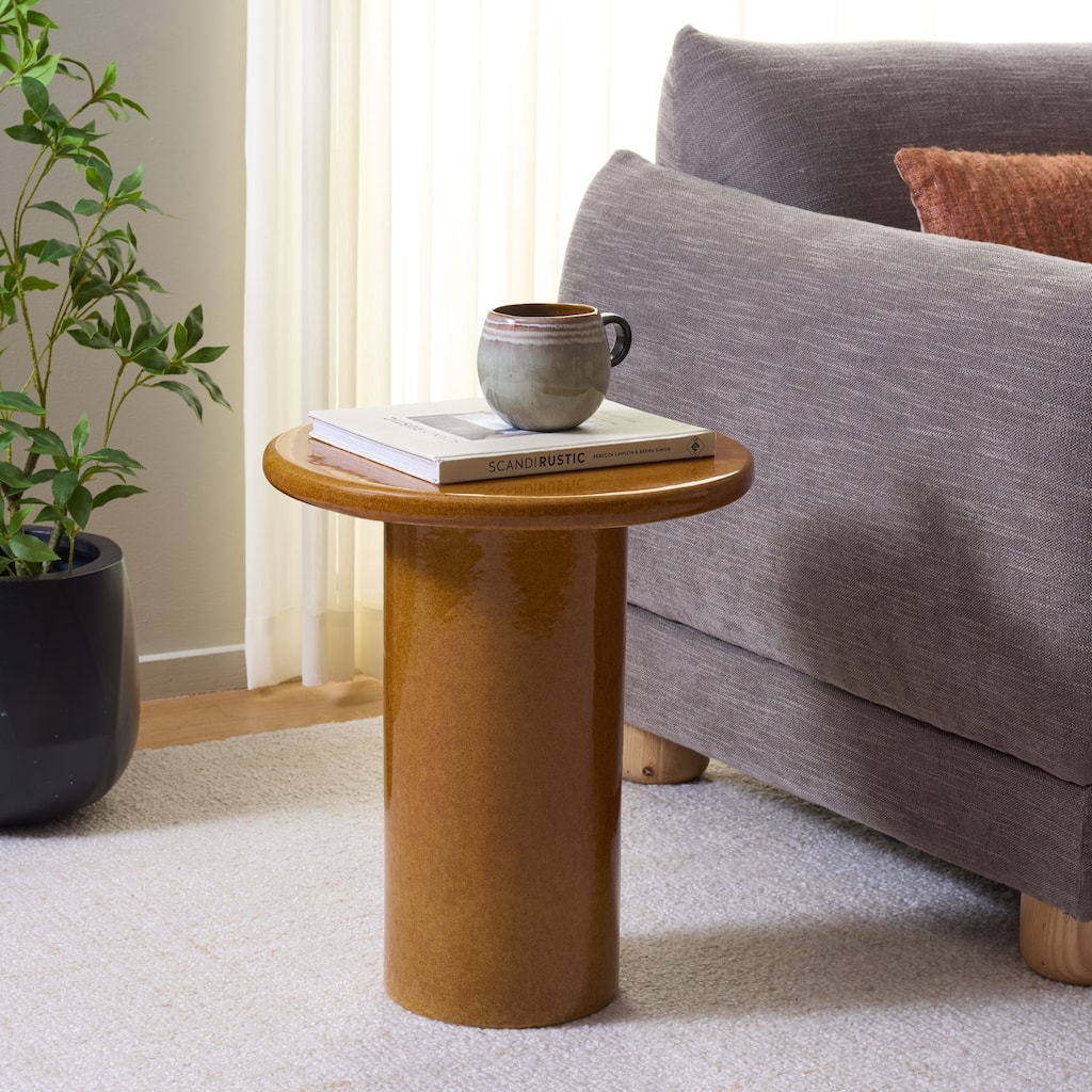 SAFAVIEH Home Joslin, 19-inch, Ceramic Garden Stool - 16"W x 16"D x 19"H