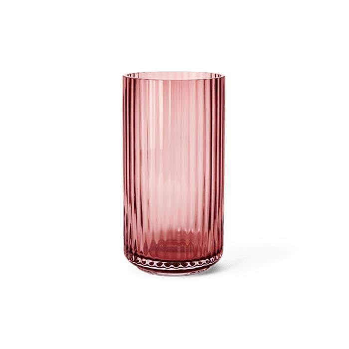 Lyngby Porcelæn Mouth Blown Glass Vase, Burgundy - H: 8.1"