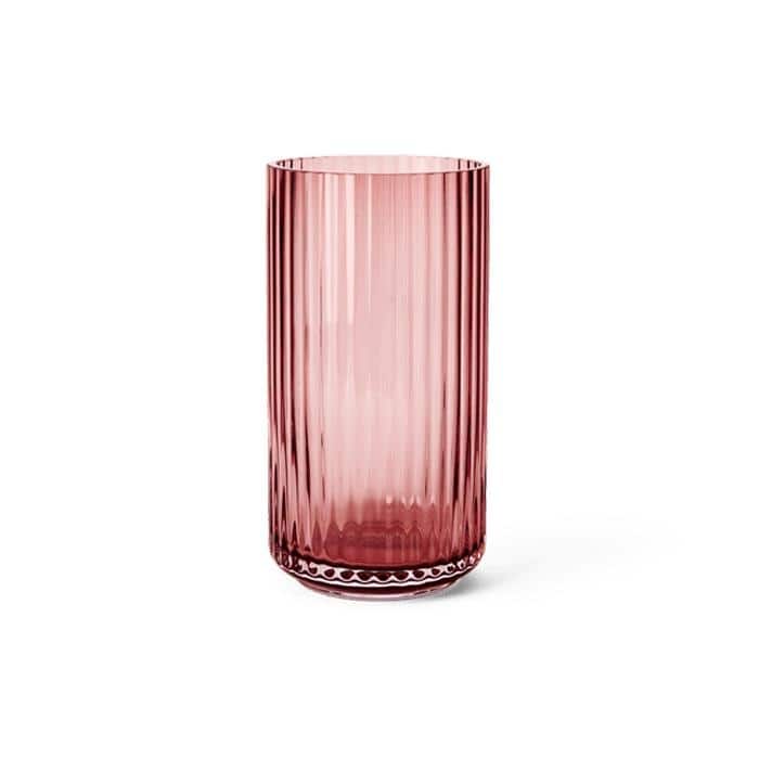 Lyngby Porcelæn Mouth Blown Glass Vase, Burgundy