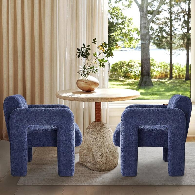 31.10" Wide Boucle Upholstered Accent Chair, Modern Comfy Single Lounge Armchair for Living Room, Bedroom, Apartment