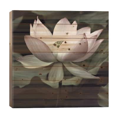 The Lotus I Print On Wood by Andy Neuwirth - Multi-Color