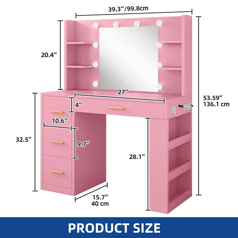 Moasis Makeup Vanity with LED Mirror