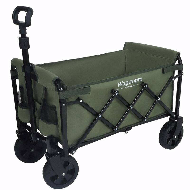 Expandable Dual-Layer Utility Wagon - 100% Extra Space for Convenient Storage