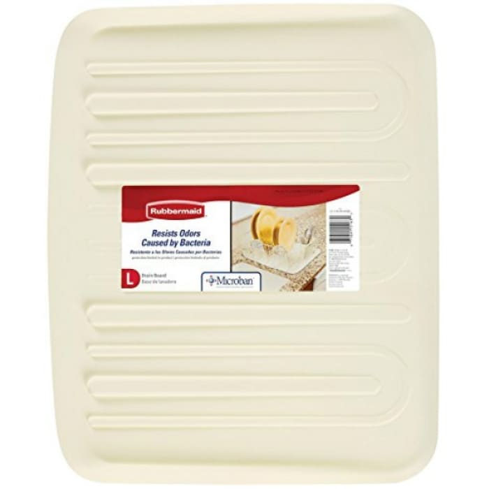 Rubbermaid Antimicrobial Dish Drain Board, Drying Mat, Large, Oyster 