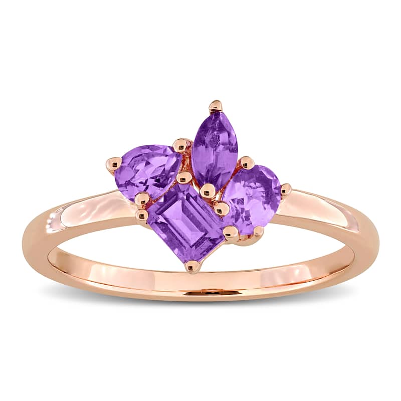 Miadora Multi-Gem Cluster Ring Sterling Silver