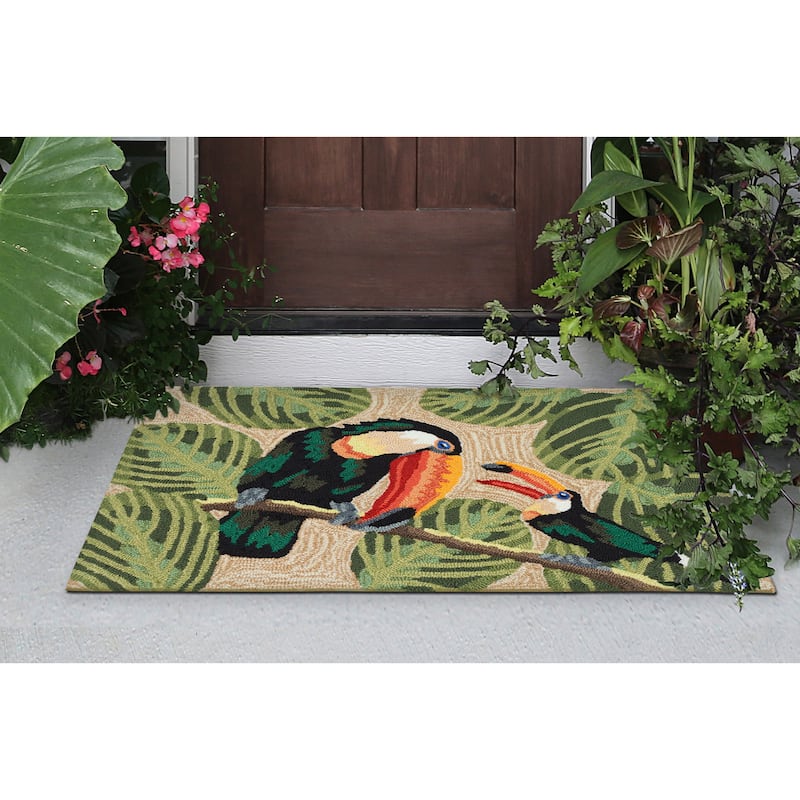 Liora Manne Frontporch Two Cute Toucans Indoor/Outdoor Rug