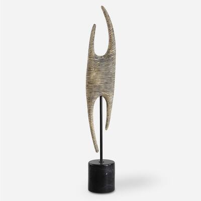 Uttermost Pochette Ribbed Sculpture - 4"W x 27"H x 4"D