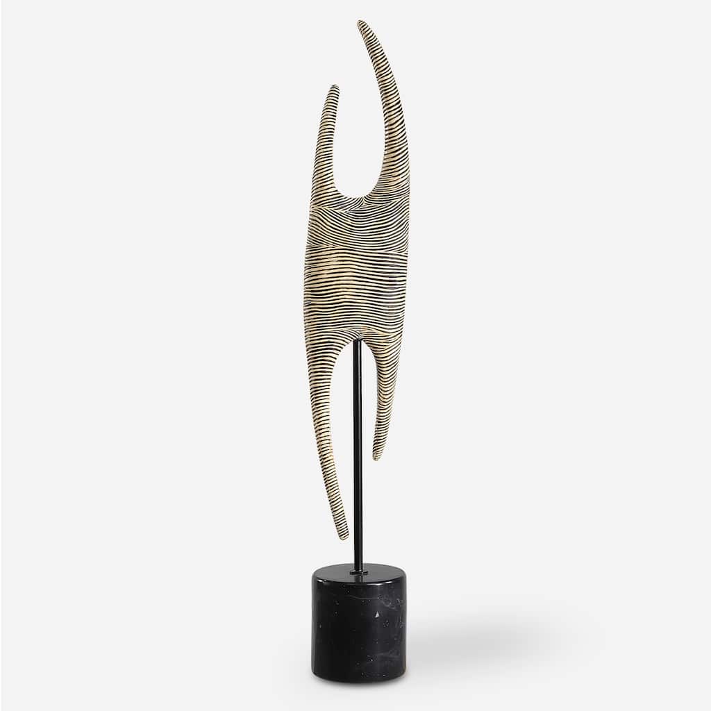 Uttermost Pochette Ribbed Sculpture - 4"W x 27"H x 4"D